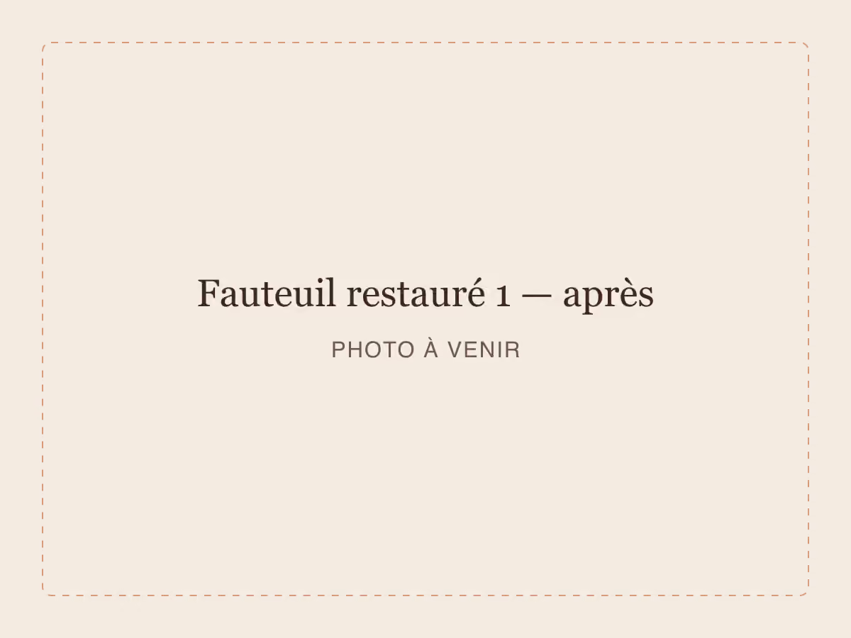 Fauteuil restauré 1, après