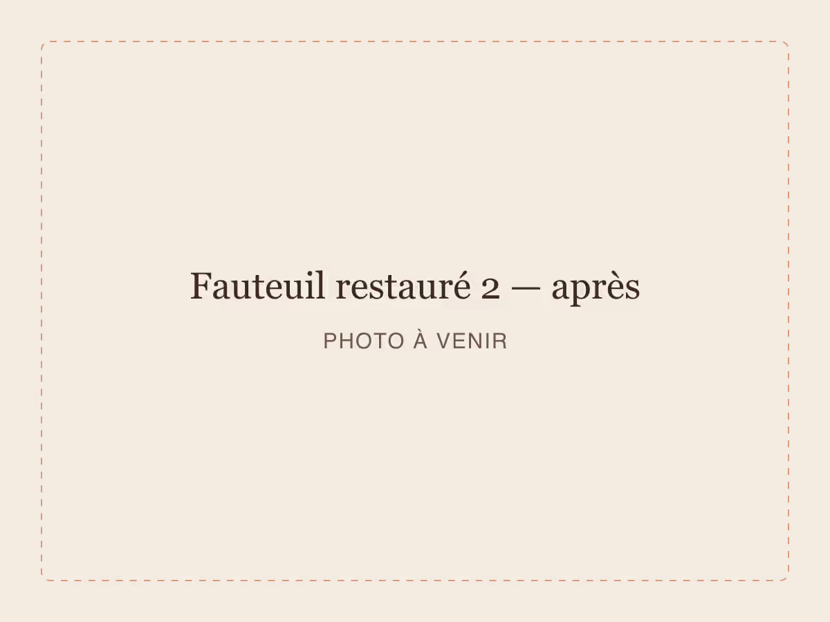 Fauteuil restauré 2, après