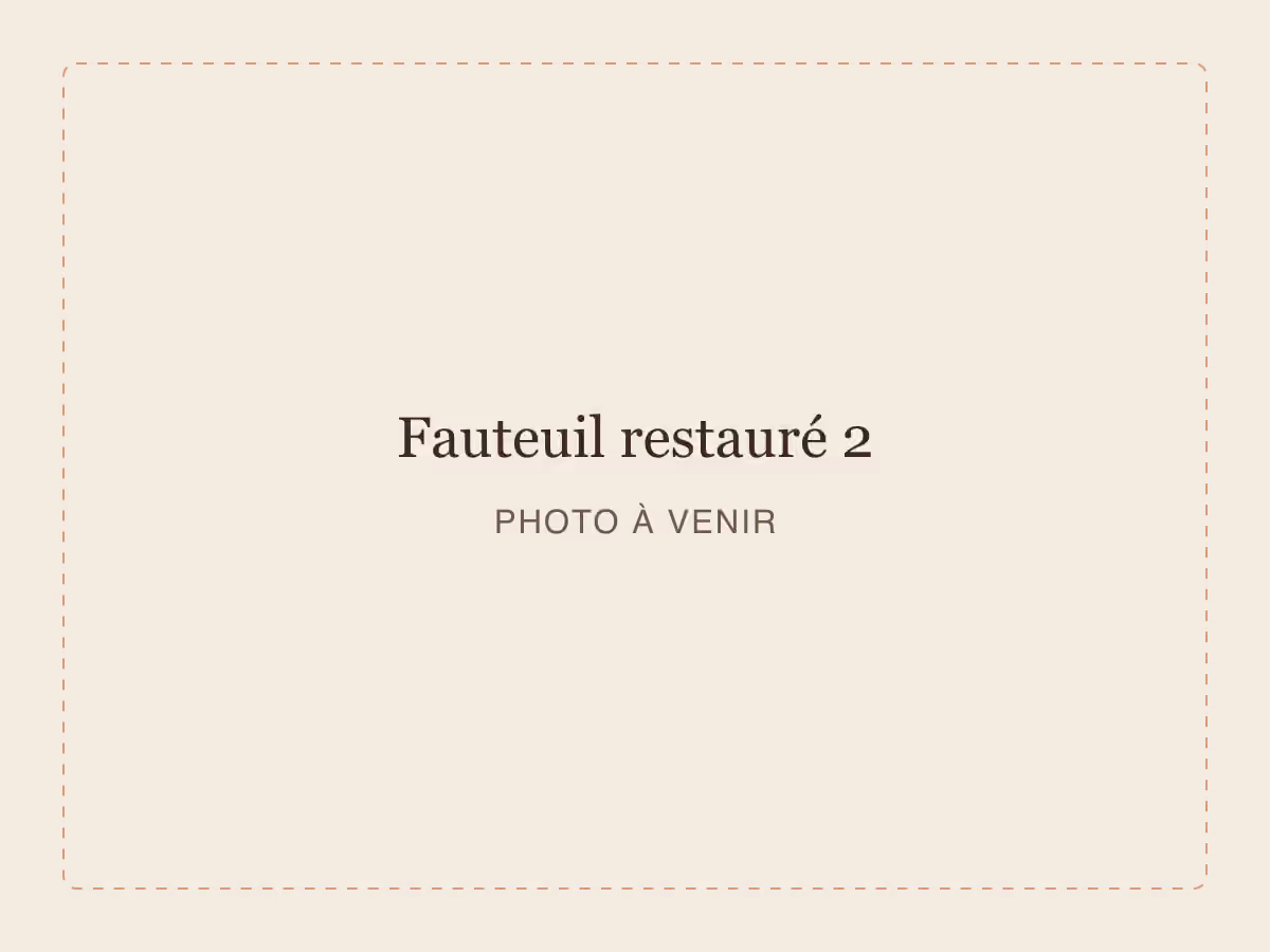 Fauteuil restauré 2, avant